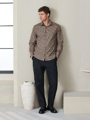 Brown Floral N. Premium Regular Fit Long Sleeve Shirt - Image 3 of 9