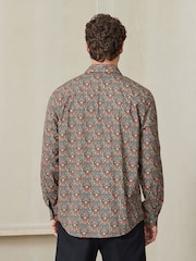 Brown Floral N. Premium Regular Fit Long Sleeve Shirt - Image 4 of 9