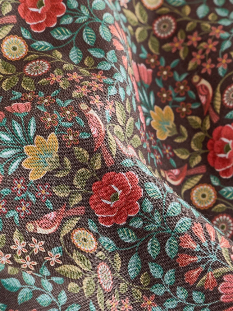 Brown Floral N. Premium Regular Fit Long Sleeve Shirt - Image 9 of 9