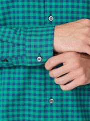 Green Check Soft Touch Smart Long Sleeve Shirt - Image 5 of 9