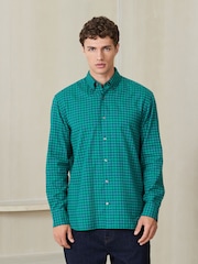 Green Check Soft Touch Smart Long Sleeve Shirt - Image 6 of 9