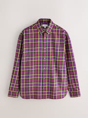 Purple N. Premium Check Soft Touch Smart Long Sleeve Shirt - Image 8 of 10