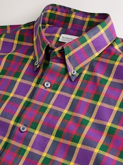 Purple N. Premium Check Soft Touch Smart Long Sleeve Shirt - Image 9 of 10