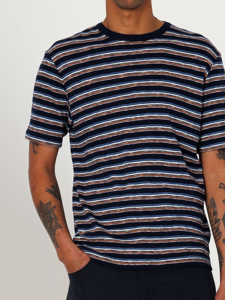 Folk Black Multistripe T-Shirt - Image 1 of 12