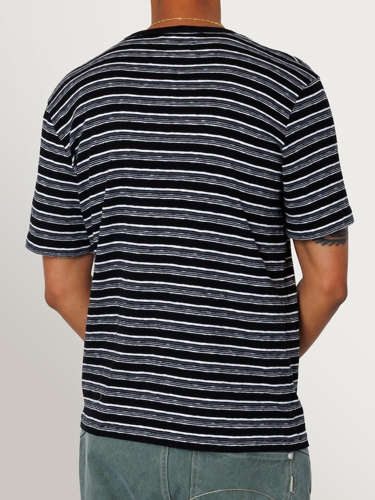 Folk Black Multistripe T-Shirt - Image 7 of 7
