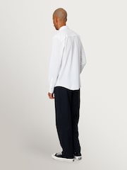 Folk White Relaxed Fit Long Sleeve Seersucker Shirt - Image 3 of 12