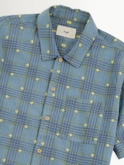 Folk Blue Gabe Yellow Flower Check Shirt - Image 10 of 10