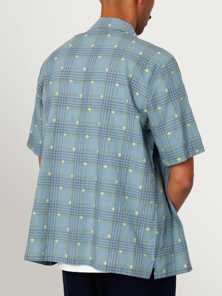 Folk Blue Gabe Yellow Flower Check Shirt - Image 2 of 10