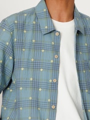 Folk Blue Gabe Yellow Flower Check Shirt - Image 3 of 10