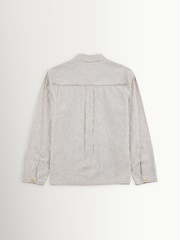 Folk Black Easy Fit Linen Stripe Shirt - Image 9 of 10
