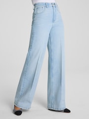 SPANX Blue Petite Shape™ Authentic 360 Wide Leg Jeans - Image 1 of 7