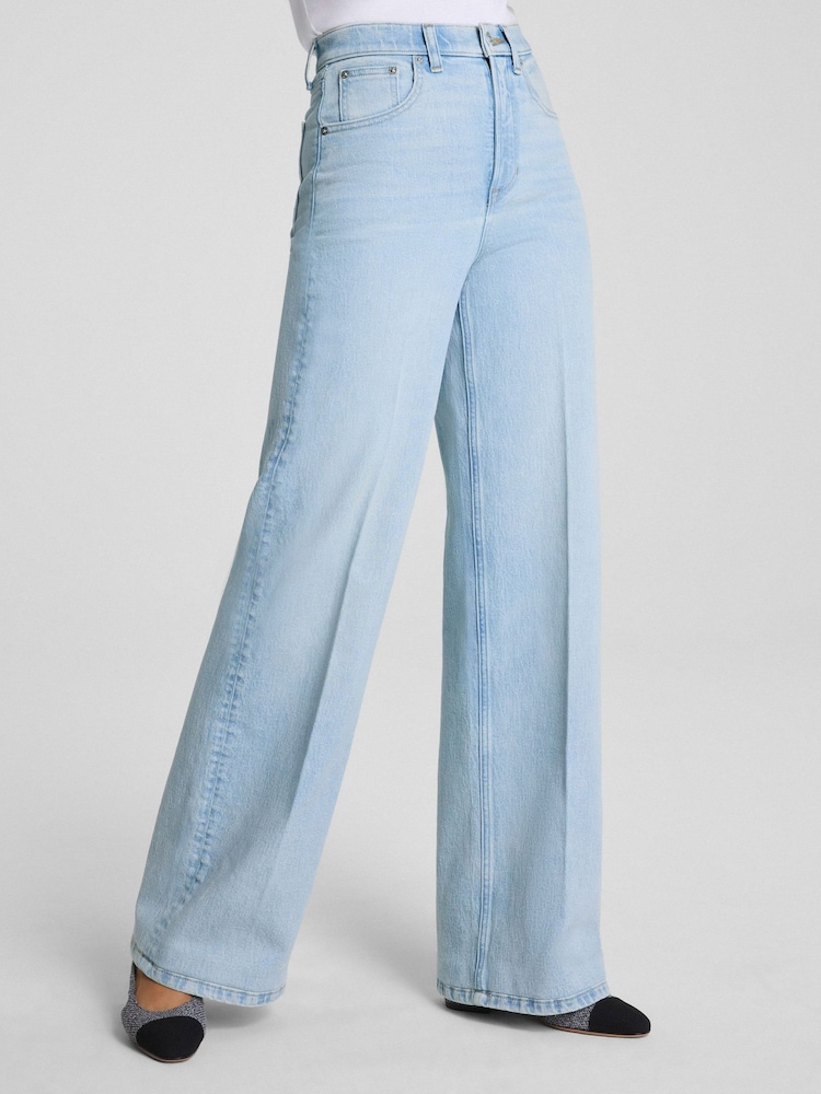 SPANX Blue Petite Shape™ Authentic 360 Wide Leg Jeans - Image 1 of 7