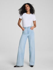 SPANX Blue Petite Shape™ Authentic 360 Wide Leg Jeans - Image 3 of 7