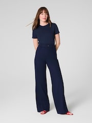 SPANX Supersmooth™ Stretch Twill Wide Leg Trousers - Imaginea 2 din 4
