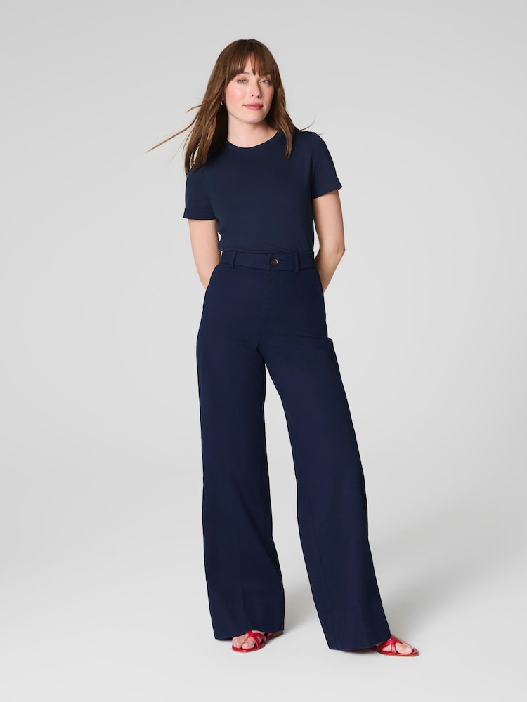 SPANX Supersmooth™ Stretch Twill Wide Leg Trousers - Imaginea 2 din 4 SPANX Supersmooth™ Stretch Twill Wide Leg Trousers - Imaginea 2 din 4