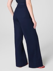 SPANX Supersmooth™ Stretch Twill Wide Leg Trousers - Imaginea 3 din 4