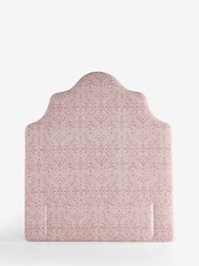 Soft Twill Woodblock Pink Grand Country Tall Upholstered Headboard - Image 4 of 4