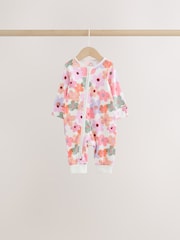 Orange Floral Baby Sleepsuits 4 Pack (0mths-3yrs) - Image 3 of 14