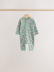 Orange Floral Baby Sleepsuits 4 Pack (0mths-3yrs) - Image 5 of 14