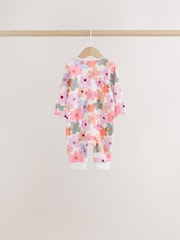 Orange Floral Baby Sleepsuits 4 Pack (0mths-3yrs) - Image 6 of 14