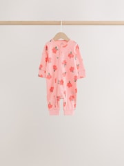 Orange Floral Baby Sleepsuits 4 Pack (0mths-3yrs) - Image 7 of 14