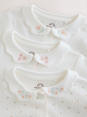 White Collar Baby Sleepsuits 3 Pack (0-2yrs) - Image 12 of 14