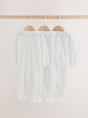 White Collar Baby Sleepsuits 3 Pack (0-2yrs) - Image 6 of 14