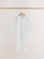 White Collar Baby Sleepsuits 3 Pack (0-2yrs) - Image 7 of 14