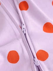 Purple/Pink Two Way Zip Baby Sleepsuits 5 Pack (0-2yrs) - Image 11 of 14