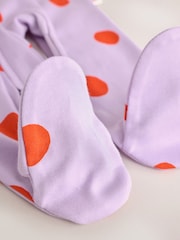 Purple/Pink Two Way Zip Baby Sleepsuits 5 Pack (0-2yrs) - Image 13 of 14