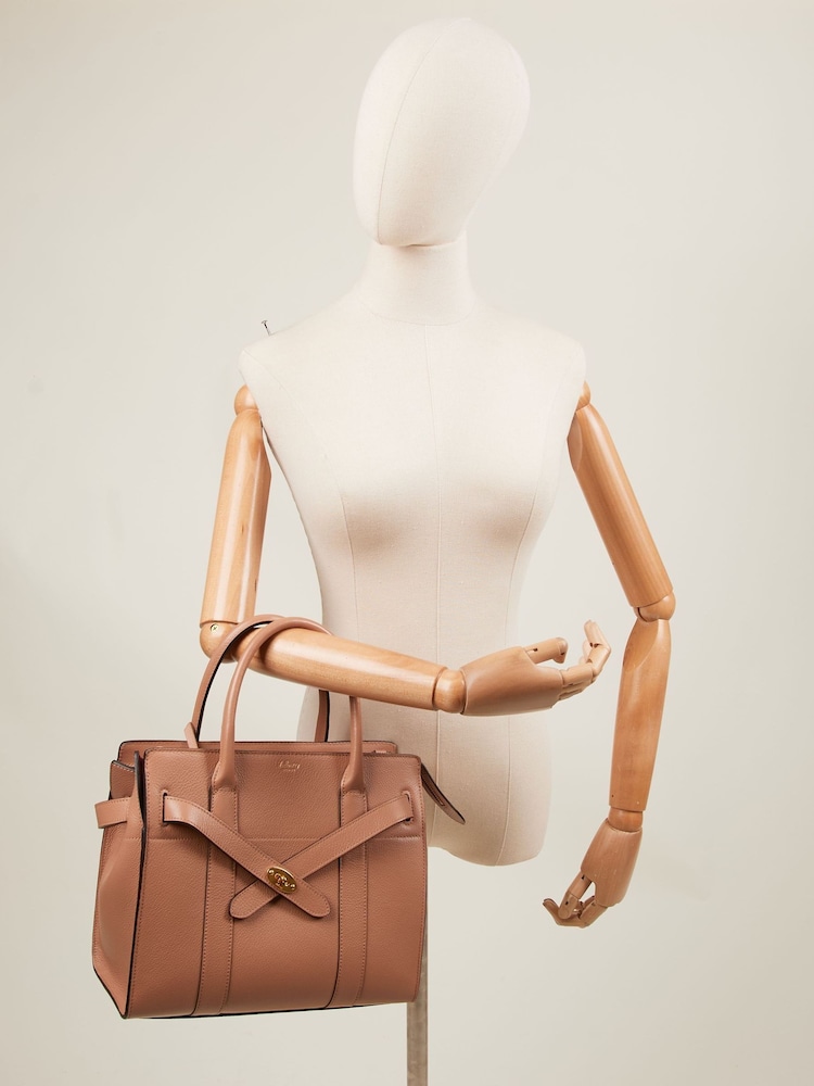 The Handbag Clinic Mulberry Dark Blush Zipped Bayswater Small Tote - Image 1 of 2 The Handbag Clinic Mulberry Dark Blush Zipped Bayswater Small Tote - Image 1 of 2