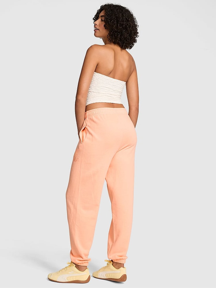 Victoria's Secret PINK Peach Tree Orange Cuffed Fleece Joggers - Image 2 of 2