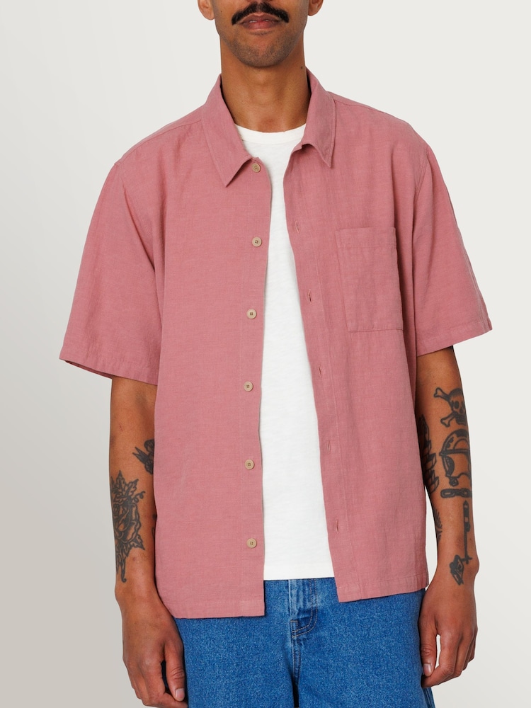 Folk Pink Gabe Short Sleeve Shirt - Image 1 of 12