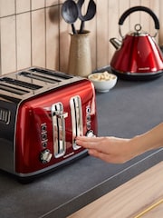 Morphy Richards Red Accents 4 Slice Toaster - Image 2 of 6