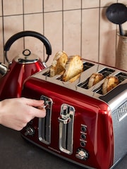 Morphy Richards Red Accents 4 Slice Toaster - Image 3 of 6