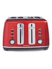 Morphy Richards Red Accents 4 Slice Toaster - Image 6 of 6
