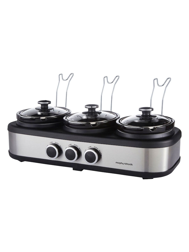 Morphy Richards TrioServe Three Pot 3.9L Slow Cooker - Image 2 of 4