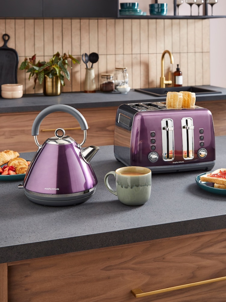 Morphy Richards Purple Accents Pyramid Kettle - Image 2 of 6