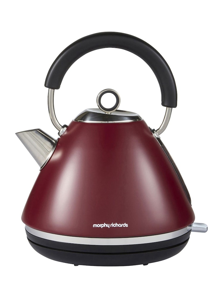 Morphy Richards Rhubarb Accents Pyramid Kettle - Image 1 of 4