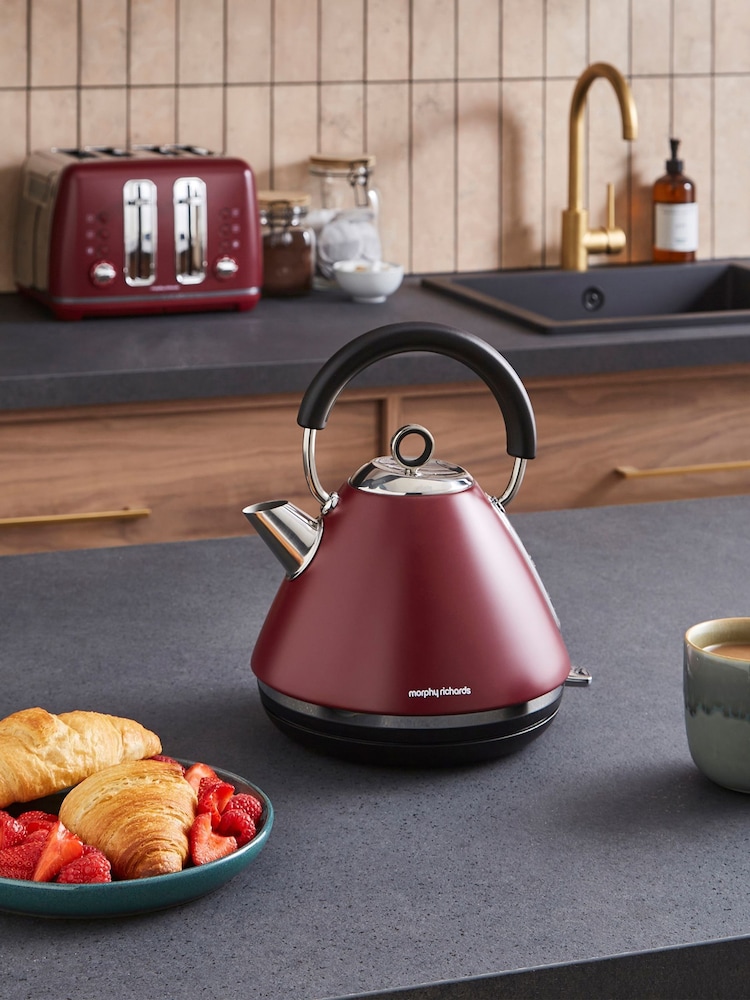 Morphy Richards Rhubarb Accents Pyramid Kettle - Image 2 of 4