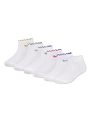 Nike Gold Nhg Lettuce Welt Ankle Socks 6 Pack - Image 1 of 3