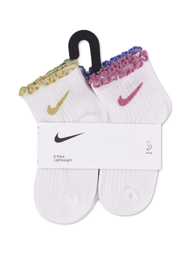 Nike Gold Nhg Lettuce Welt Ankle Socks 6 Pack - Image 3 of 3