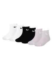Nike White Nhg Lettuce Welt Ankle Socks 6 Pack - Image 1 of 3