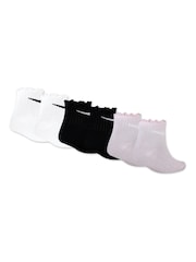 Nike White Nhg Lettuce Welt Ankle Socks 6 Pack - Image 2 of 3