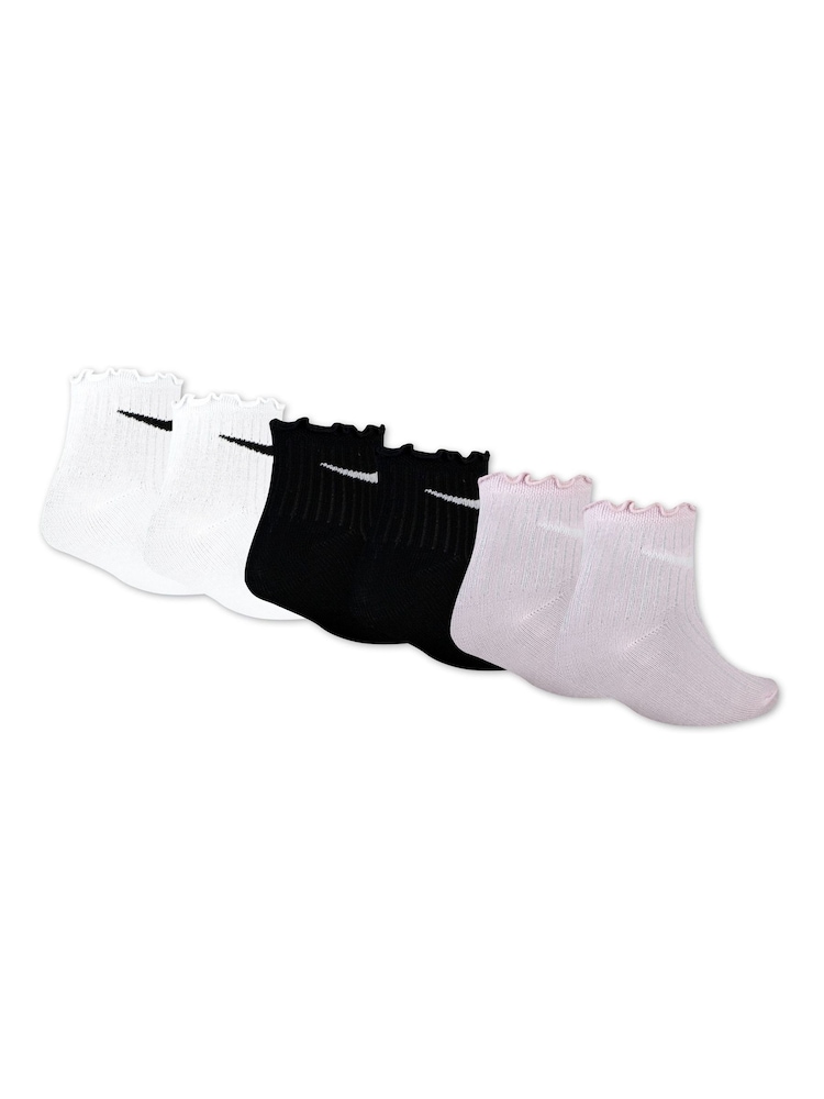 Nike White Nhg Lettuce Welt Ankle Socks 6 Pack - Image 2 of 3