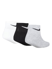 Nike Grey NHN Nike Basic Pack Quarter Socks 3 Pack - Image 2 of 9