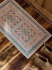 FatFace Blue Tile Print Washable Doormat - Image 2 of 3