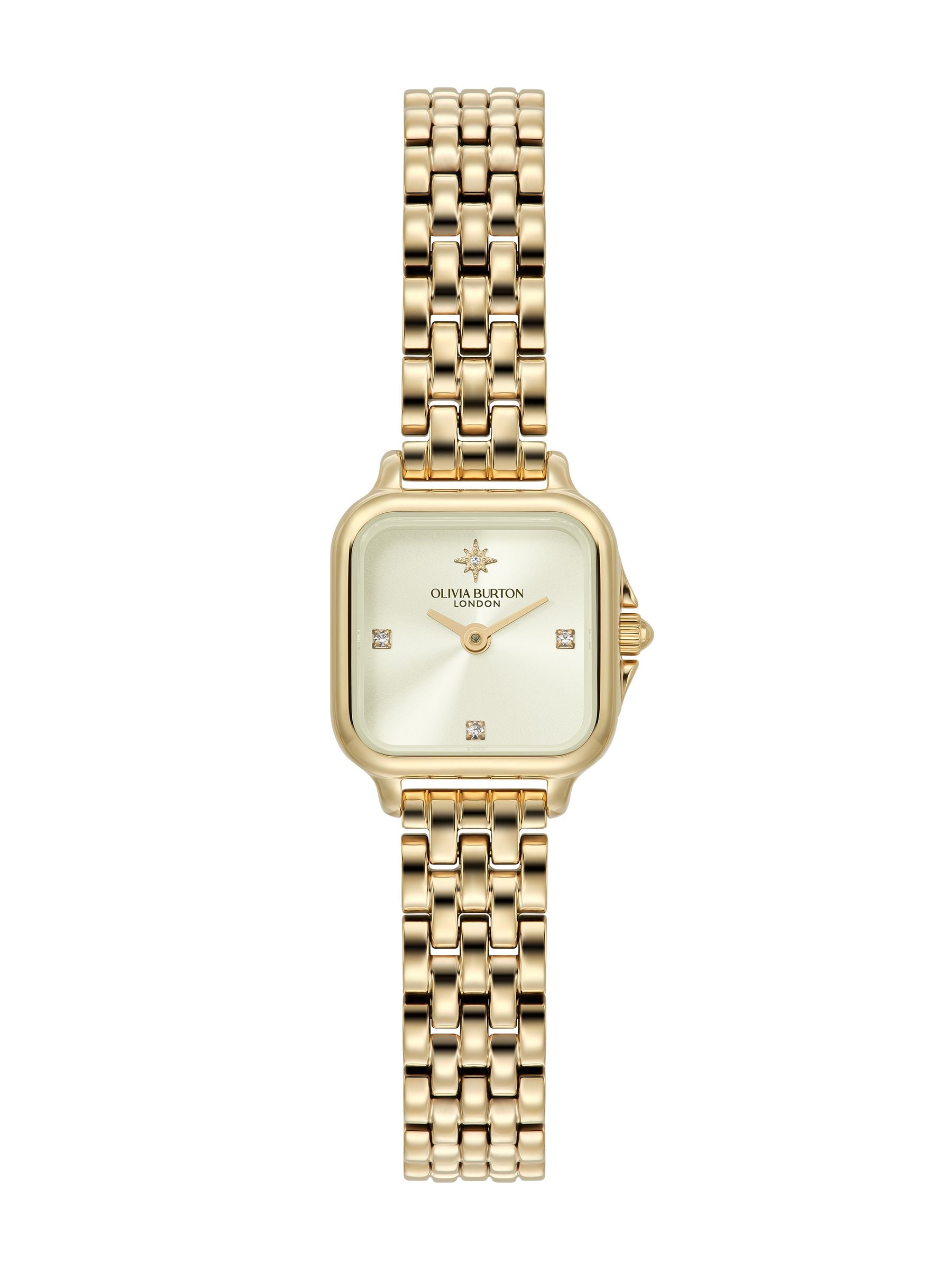 Olivia Burton Women's Mini Grosvenor Light Yellow Gold tone Bracelet Watch - Image 3