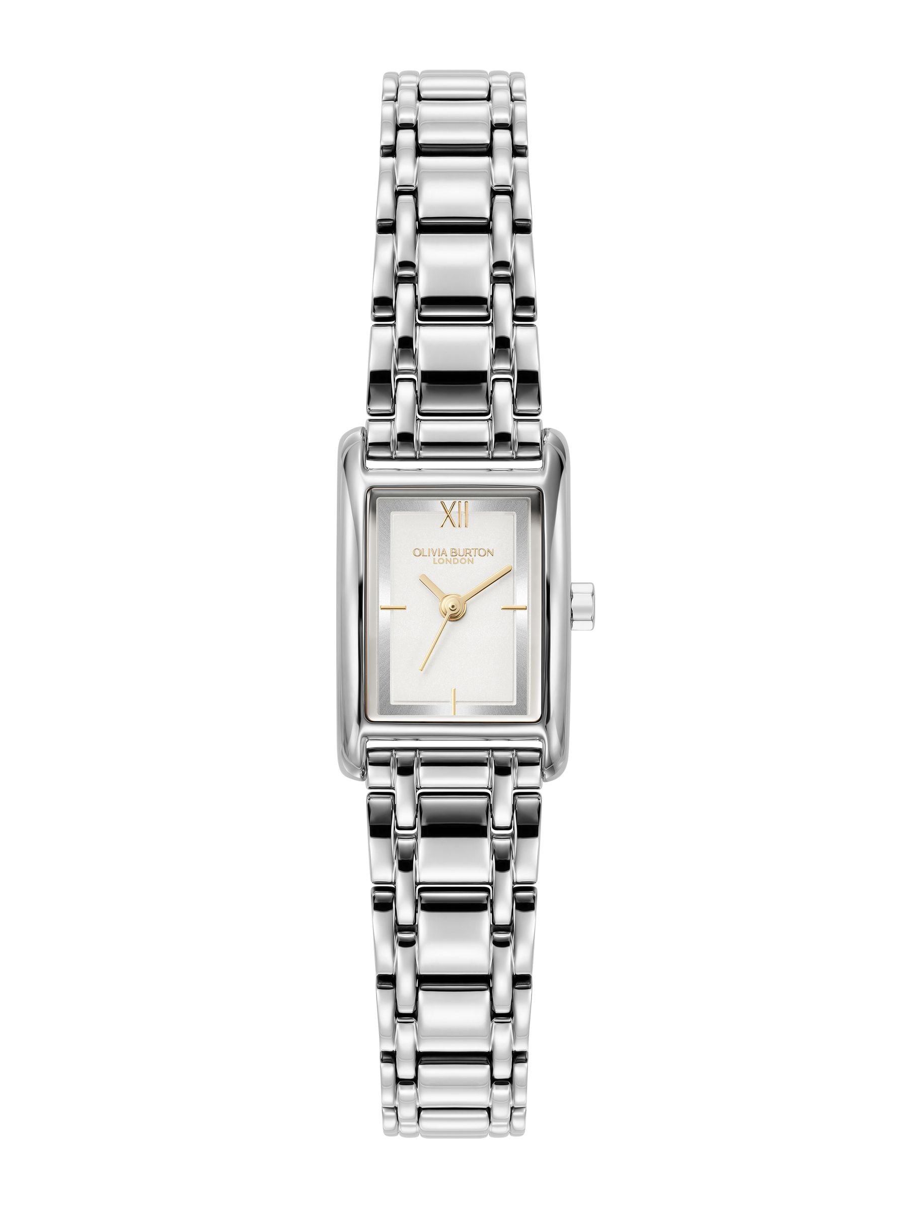 Olivia Burton Petit Grove Watch with Silver Stainless Steel Bracelet and 16x24mm Case for Women - Image 3