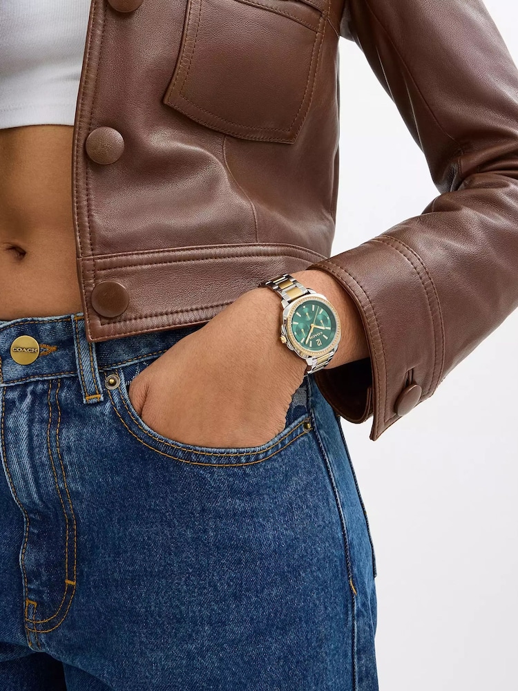 COACH Gold Two Tone Kitt  Stainless & IP Bracelet Watch - Image 4 of 4